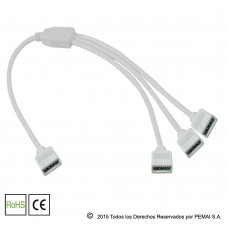 Conector 4 Pin con Cable Redondo para Tiras LED RGB de 1 a 3